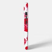 バレンタインXOXOハートピンク赤パタモダンーン白 Case-Mate iPhoneケース (裏面 / 左)