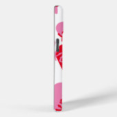 バレンタインXOXOハートピンク赤パタモダンーン白 Case-Mate iPhoneケース (裏面 / 右)