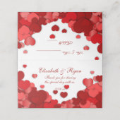 バレンタイ結婚ンの美しい赤いハート プレイスカード (外部開封)