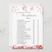 バレンタイ結婚ンハートシューゲームパーティーゲームカード 案内状 (正面)