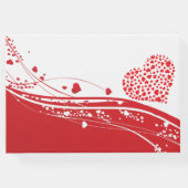 バレンタイ結婚ンレッドホワイトハート ゲストブック (裏面)