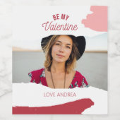 バレンタイ絵を描ンスプラッシュ ワインラベル (シングルラベル)