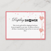 バレンタエレガントンブライダルシャワー表示カード エンクロージャーカード (正面)