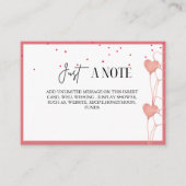 バレンタエレガントンブライダルシャワー表示カード エンクロージャーカード (正面)