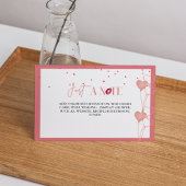 バレンタエレガントンブライダルシャワー表示カード エンクロージャーカード