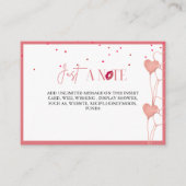 バレンタエレガントンブライダルシャワー表示カード エンクロージャーカード (正面)