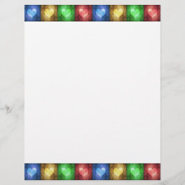 バレンタカラフルンの日のハート文素朴具