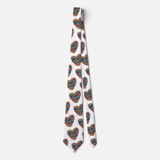 バレンタカラフルンハートネクタイ ネクタイ (正面)