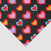 バレンタカラフルンハートパターン 薄葉紙 (詳細)