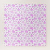 バレンタガーリーインピンク色あせた愛のハート不可能 ジグソーパズル (横)