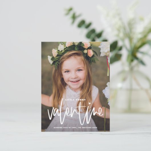 バレンタニおもしろいーの手紙小さな写真 シーズンポストカード (スタンド正面)