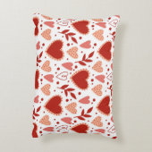 バレンタニお洒落ーハートパターン アクセントクッション (裏面(縦))