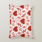 バレンタニお洒落ーハートパターン アクセントクッション (正面(垂直))