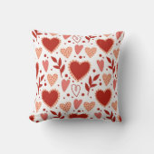 バレンタニお洒落ーハートパターン クッション (正面)