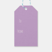 バレンタニカラフルンキャンディハートランチョンマットホリデー ギフトタグ (裏面)