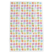 バレンタニカラフルンキャンディハートランチョンマットホリデー ミディアムペーパーバッグ (裏面)