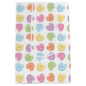 バレンタニカラフルンキャンディハートランチョンマットホリデー ミディアムペーパーバッグ (裏面)