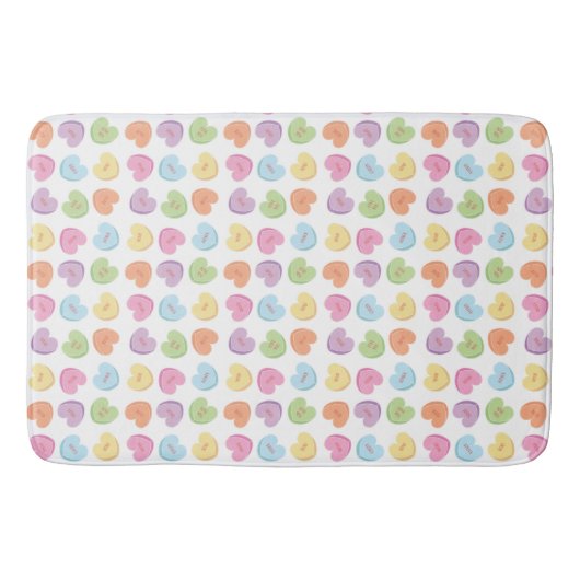 バレンタニカラフルンキャンディハート紙コースターマグ バスマット (正面)