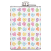 バレンタニカラフルンキャンディハート紙コースターマグ フラスク (裏面)