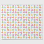 バレンタニカラフルンキャンディハート紙コースターマグ ラッピングペーパー (フラット)