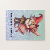 バレンタニパーソナライズされたーラブルカップルJigsawパズル ジグソーパズル (横)