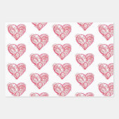 バレンタニフランスのーをテーマにした。 ラッピングペーパーシート (正面3)