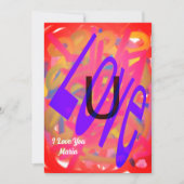 バレンタニユニークー抽象芸術カラフルと鮮やかなカード シーズンカード (正面)