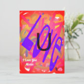 バレンタニユニークー抽象芸術カラフルと鮮やかなカード シーズンカード (スタンド正面)