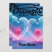 バレンタニユニークー抽象芸術カラフルと鮮やかなカード シーズンカード (正面/裏面)