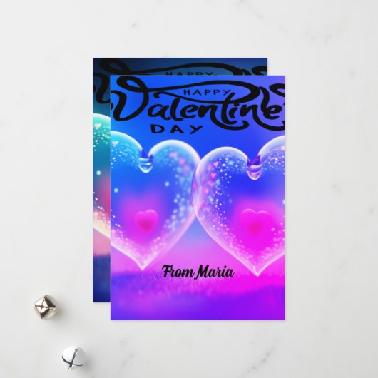 バレンタニユニークー抽象芸術カラフルと鮮やかなカード シーズンカード (正面/裏面インサイチュ)