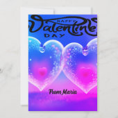 バレンタニユニークー抽象芸術カラフルと鮮やかなカード シーズンカード (正面)