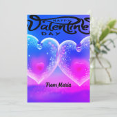 バレンタニユニークー抽象芸術カラフルと鮮やかなカード シーズンカード (スタンド正面)