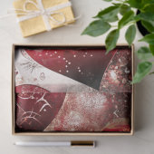 バレンタニ鮮やかーの赤いピンクのハートを切り離す 薄葉紙 (ギフト)