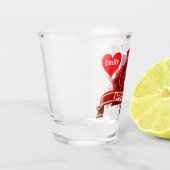 バレンタパーソナライズされたインバラデザイン ショットグラス (左)