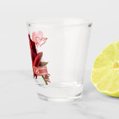バレンタパーソナライズされたインバラデザイン ショットグラス (右)