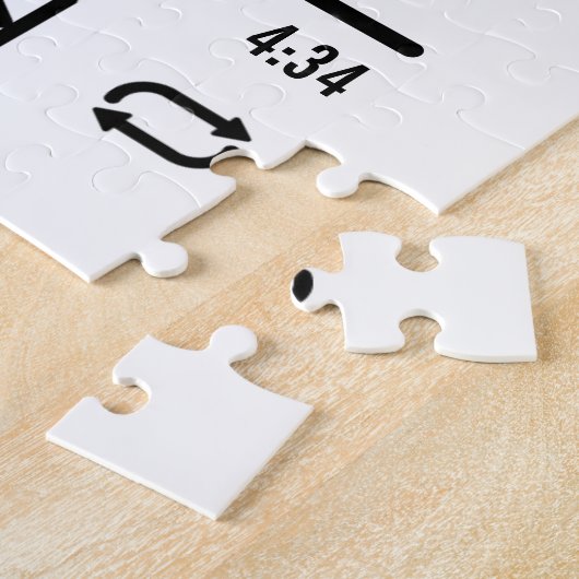 バレンタパーソナライズされたインフォトソング再生リスト ジグソーパズル (側面)