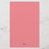 バレンタパーソナライズされたインラブハート文房具 便箋 (裏面)