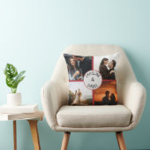 バレンタパーソナライズされたイン写真のコラージュと名前 クッション (椅子)