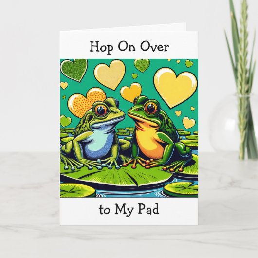 バレンタパーソナライズされたンの日 | カエルをテーマにした シーズンカード (正面)