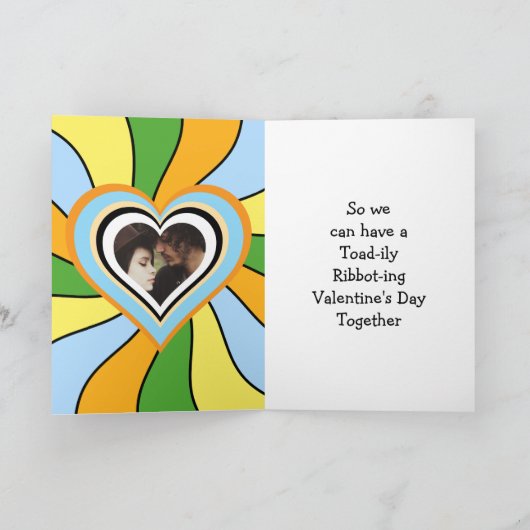 バレンタパーソナライズされたンの日 | カエルをテーマにした シーズンカード (内部)
