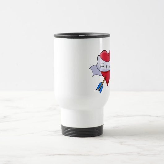 バレンタパーソナライズされたンハートマグカップ トラベルマグ (中央)