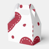 バレンタパーソナライズされたン赤いハートのパターン点 フェイバーボックス (裏面サイド)