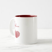 バレンタパーソナライズされたン ツートーンマグカップ (正面左)