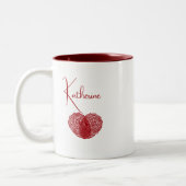バレンタパーソナライズされたン ツートーンマグカップ (左)