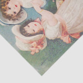 バレンタビクトリアンンと花を持つ子ども 薄葉紙 (詳細)