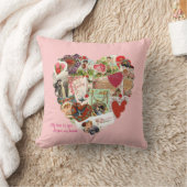 バレンタビクトリアンンハート枕 クッション (ブランケット)