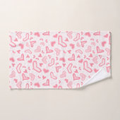 バレンタファンシーンハートピンクバスタオルセット バスタオルセット (ハンドタオル)