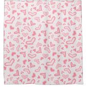 バレンタファンシーンハート シャワーカーテン (正面)