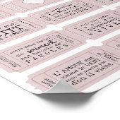 バレンタフランスのインラブ引用文印刷可能チケット ポスター (角)