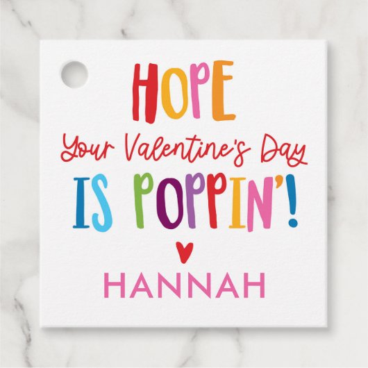 バレンタポップ・アートのインは子供たちにバレンタインを贈る フェイバータグ (正面)